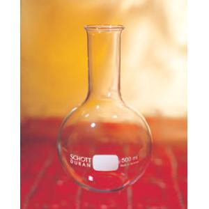 Ballon à fond plat, 500 ml, cé, verre trempé