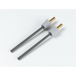 Électrode droite de graphite Avec bouchon en caoutchouc pour col de 19 mm de diamètre et douille 4 mm