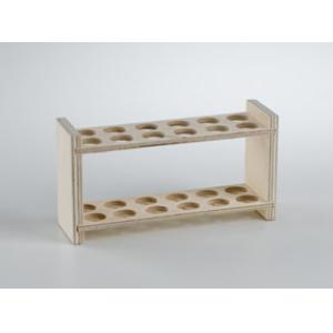 Test tube rack, wooden, 10 tubes