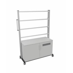 Banc d'expérimentation mobile PB-3 avec meuble de rangement, cadre 3 étages