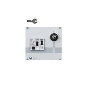 Module alimentation 230V avec interupteur à clef, disjoncteur 30 mA