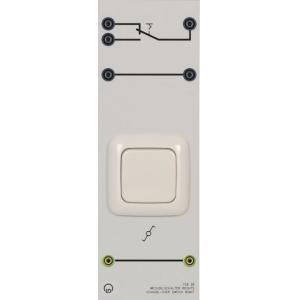 Commuateur inverseur, droite Modèle affleurant 250 V ca/10 A de type Duro 2000 SI, blanc